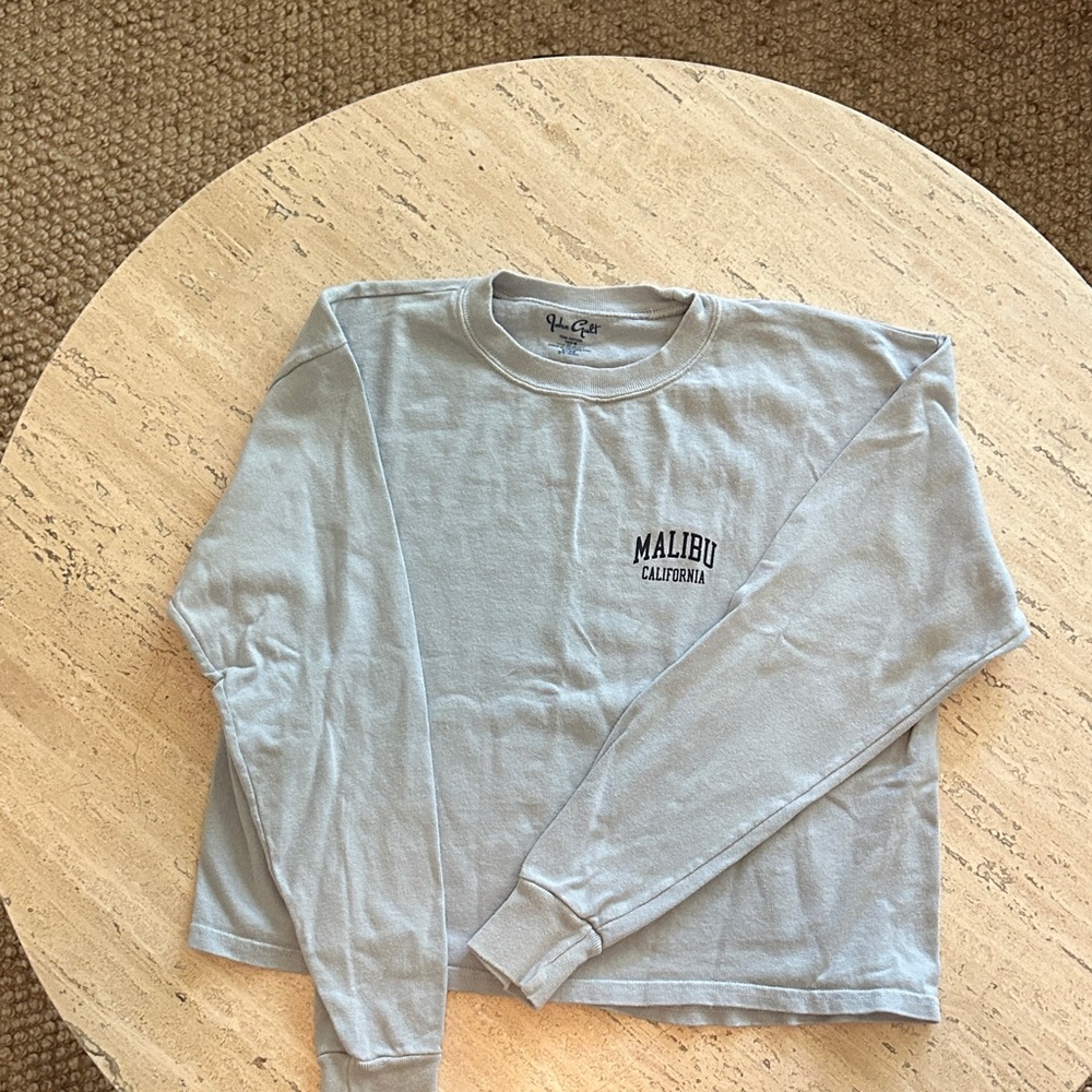 Brandy Melville Blue Gray Long Sleeve Top